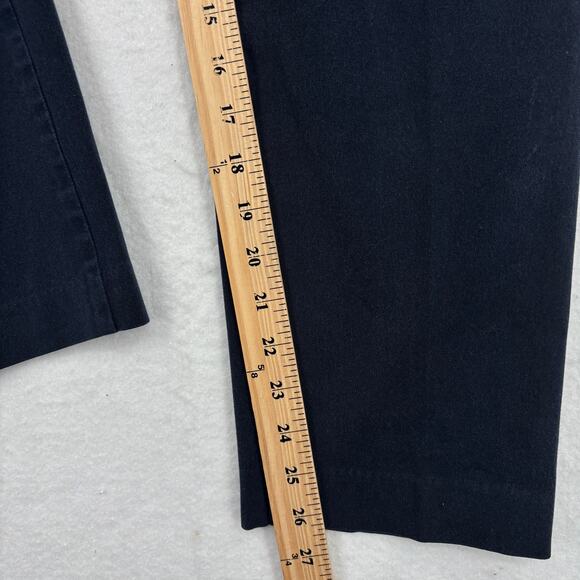 Talbots Ankle Dress Pants Size 14 Petite Navy Blue Side Zip Cotton Blend Stretch - Picture 8 of 9